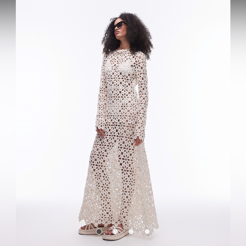 Sold Out! A stunner! Topshop Cream crochet dress